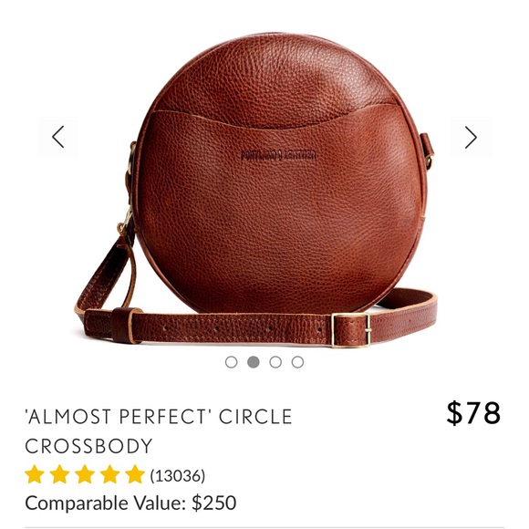 Portland Leather Large Circle Crossbody Bag - Picture 2 of 6